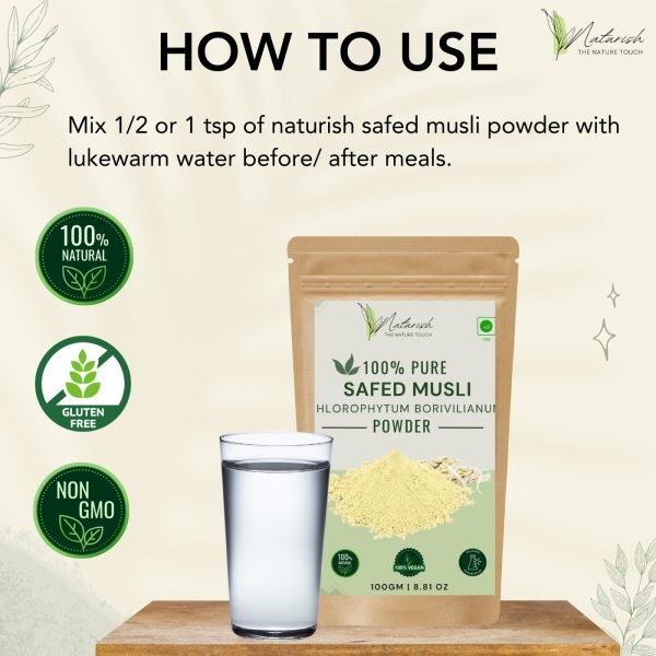 safed musli powder uses