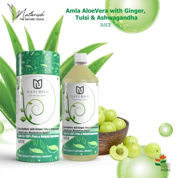 Aloe vera ginger tulsi juice